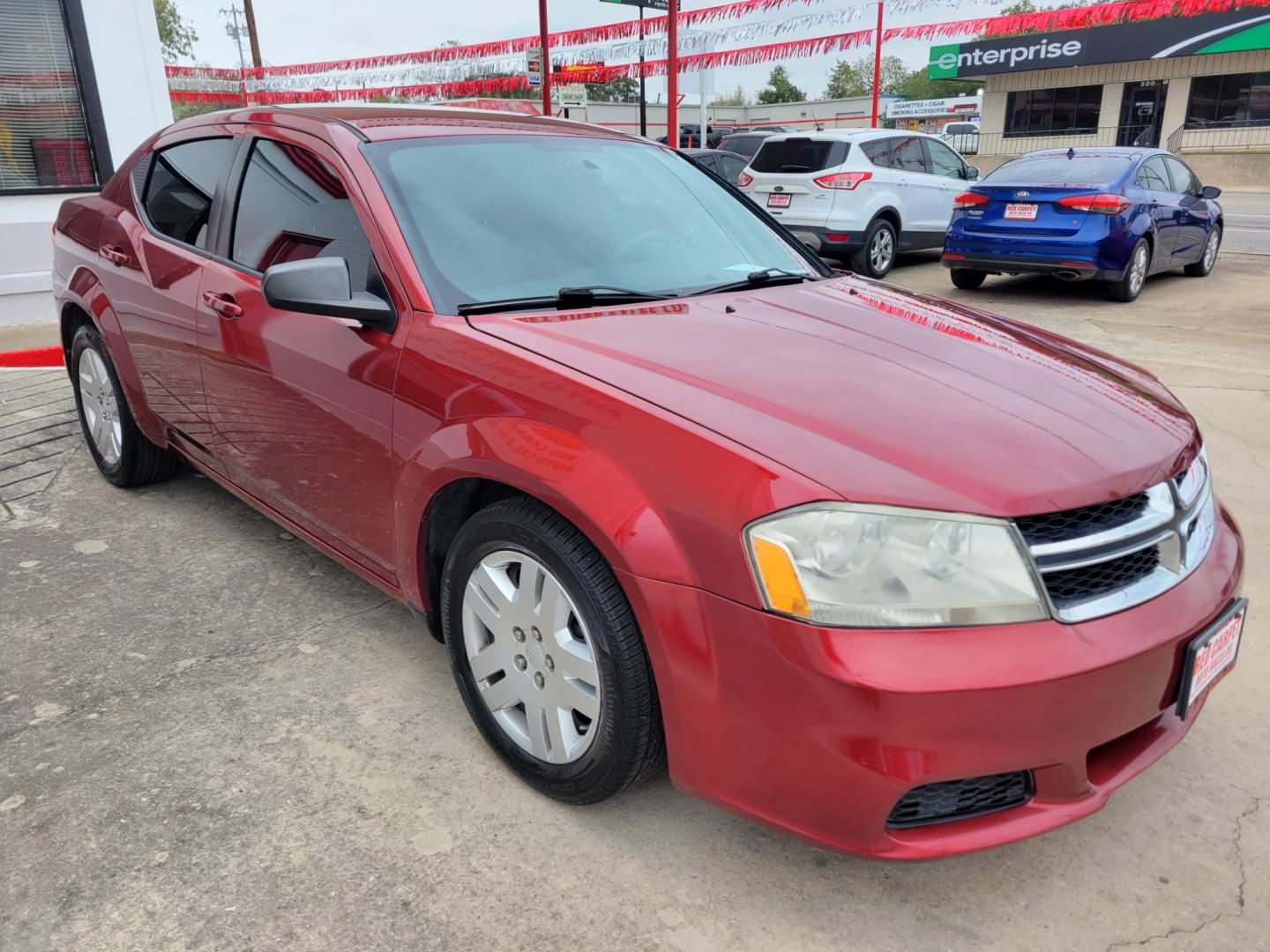 2014 Red Dodge Avenger SE (1C3CDZAB1EN) with an 2.4L L4 DOHC 16V engine, 4-Speed Automatic transmission, located at 503 West Court, Seguin, TX, 78155, (830) 379-3373, 29.568621, -97.969803 - 2014 Dodge Avenger SE with a 2.4L L4 DOHC 16V, Automatic, Tilt, Cruise, AM/FM/CD/AUX Stereo, Power Windows, Locks and Side Mirrors, Tinted Windows, Rear Defroster and more!! - Photo#1